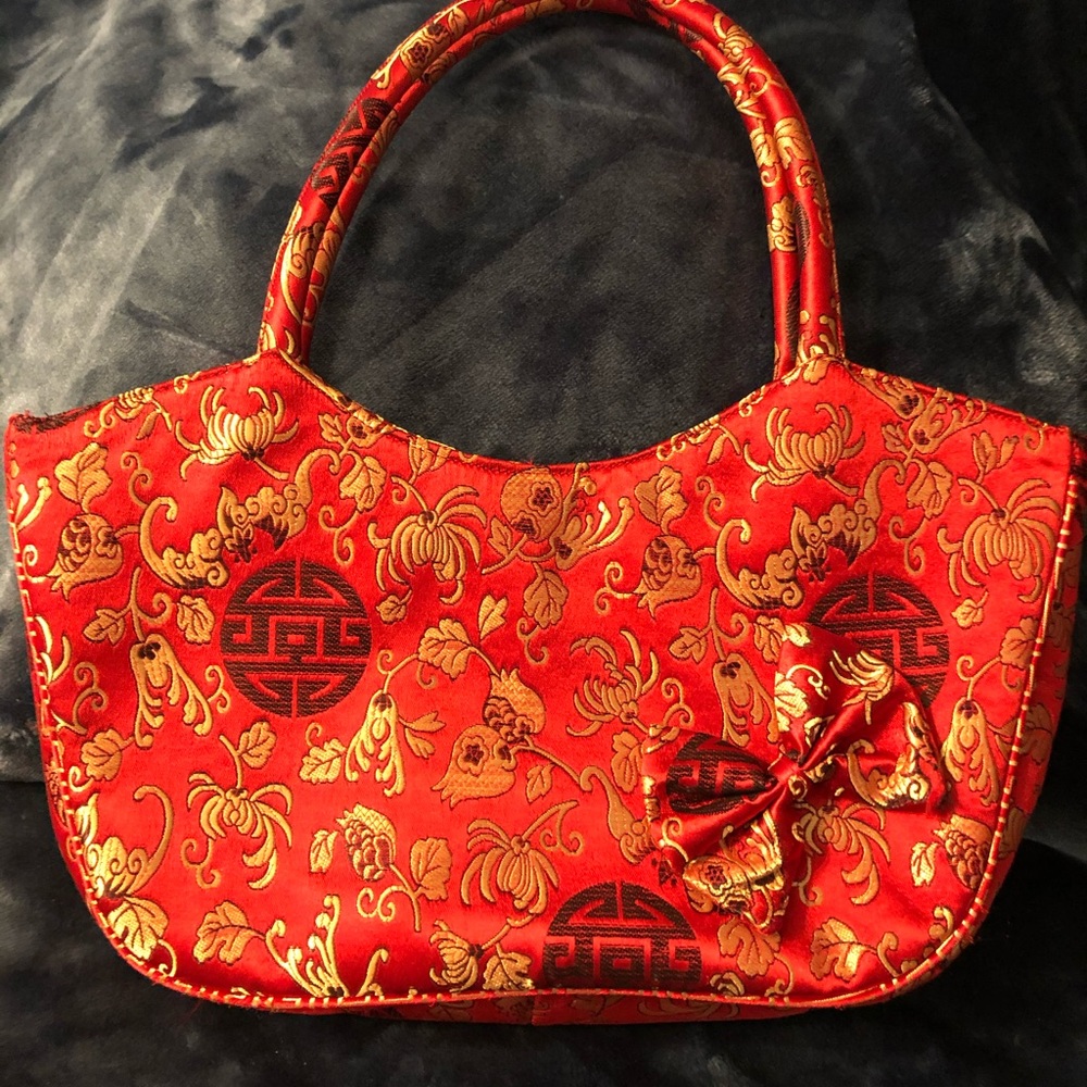 New Chinese Design Bag Red and Gold